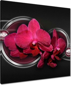 Vászonkép 60x60 Orchidea golyókkal
