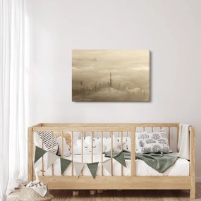 Egy város képe a felhőkben (90x60 cm)
