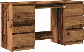 vidaXL antik fa színű szerelt fa íróasztal 140 x 50 x 77 cm