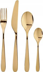 Rozsdamentes evőeszköz szett 6 személyes 24 részes arany Tillagd