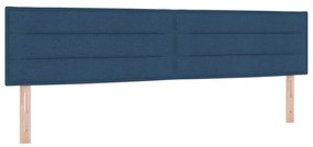 Boxspring ágy matraccal, kék, 200x200 cm - Szövet