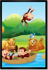 Poszterek keretben 40x60 Dzsungel minta gyerekeknek