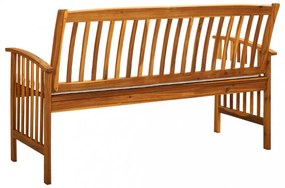 tömör akácfa kerti pad párnával 147 cm