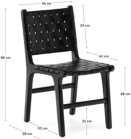 Fekete mahagónifa étkezőszék Calixta – Kave Home