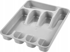 Keeper evőeszköztartó fiókbetét 5 rekeszes 26,5 x 33,5 cm Szürke