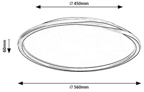 Rabalux 71291 - LED Mennyezeti lámpa MATHIOLA LED/40W/230V arany