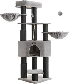 ONYX macskafa, 50x50x160cm, szürke/fekete Feandrea