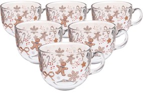 6 db Perníček üvegbögrés készlet 500 ml