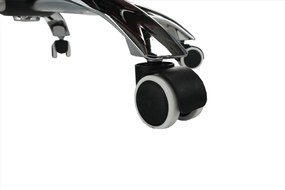 Irodai szék lábtartóval, textilbőr bordó, DRAKE