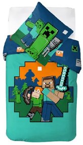 Minecraft Diamond Defender ágyneműhuzat 140×200cm, 70×90 cm
