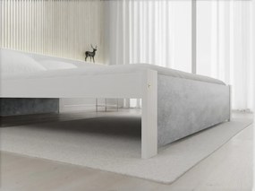 Ágy IKAROS 140 x 200 cm, beton/fehér Matrac: Matrac nélkül, Ágyrács: Ágyrács nélkül