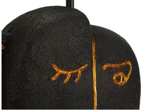 Barna asztali lámpa textil búrával (magasság 39,5 cm) Tribal – Mauro Ferretti