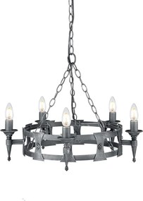 Elstead Lighting SAXON SAX5-BLK-SIL Csillár 5x60W/E14