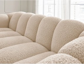 Világosbarna buklé kanapé 232 cm Hippolyte – Bobochic Paris