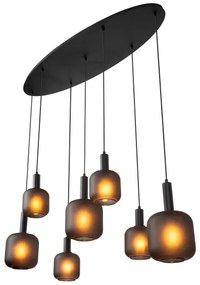 Lucide 45405/07/30 - Csillár zsinóron ELOISE 7xE27/40W/230V fekete