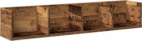vidaXL antik fa színű szerelt fa CD-tartó fali polc 100 x 18 x 18 cm