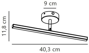 Nordlux LED fürdőszobai tükörvilágítás IP44, 6,2W, 230V, 40 cm, matt króm