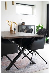 Fekete kárpitozott étkezőfotel Harbo – House Nordic