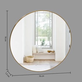 Atmosphera - Fali tükör ALICE átm. 76 cm arany
