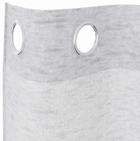 Függönyök függönyökkel 2 pcs Világosszürke 140x140cm Poliészter
