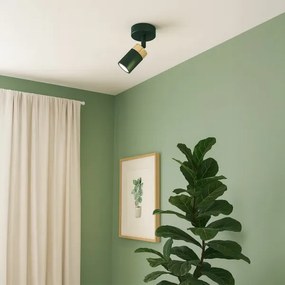 Brilagi - Fali spotlámpa POKER 1xGU10/25W/230V zöld