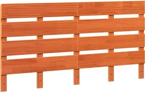 vidaXL Fejtámla fejtámlával Barna 140,5 x 3 x 80 cm Tömör fenyőfa