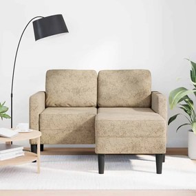 világosszürke műbőr 2 üléses kanapé L-alakú kanapéval 125 cm