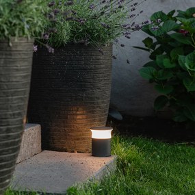 Modern kültéri lámpa sötétszürke 12 cm LED-del - Bar