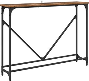 vidaXL Konzolasztal Öreg fa 102 x 23 x 75 cm Faanyag