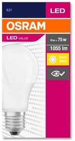 LED izzó, E27, gömb, A60, 10W, 1055lm, 2700K (MF), OSRAM Value (OLEDE2706)