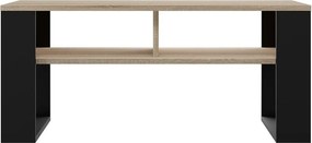 2P dohányzóasztal, sonoma-fekete