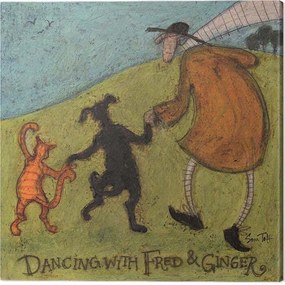 Vászonkép Sam Toft - Dancing With Fred & Ginger, (40 x 40 cm)