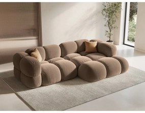 Barna bársony sarokkanapé (jobb oldali-heverő résszel) Loretto – Cosmopolitan Design