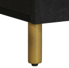 fekete szerelt fa TV-szekrény 105 x 33 x 46 cm