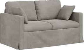 vidaXL Kanapé Világosszürke 138 x 78 x 80 cm Bársony