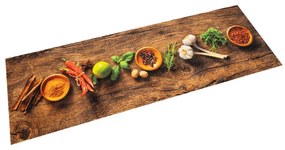 mosható fűszermintás bársony konyhaszőnyeg 45 x 150 cm