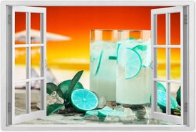 Poszterek 90x60 Ital vodkával a tengerparton