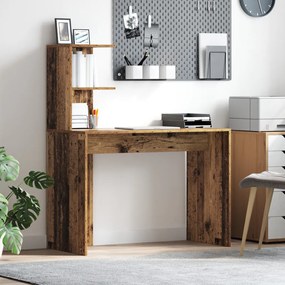 vidaXL Régi Fa Íróasztal Régi fa Fa Közepes Minimalista Íróasztal