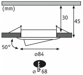 Paulmann 93483 - KÉSZLET 3xLED/6,5W IP23 Dimmelhető fürdőszobai lámpa NOVA 230V