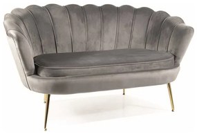 Ionia Velvet kanapé, kétüléses, szürke