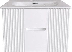 TMP MODENA 75 fali függesztett fürdőszobabútor - SKY E-8099-75 porcelán mosdóval - 75 x 46 x 55 cm