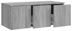 szürke sonoma színű szerelt fa TV-szekrény 80x34x30 cm