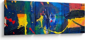 Kép - Absztrakció (órával) (90x30 cm)