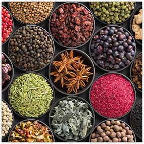 Poszterek 140x140 Fűszertartó tálak gyógynövények