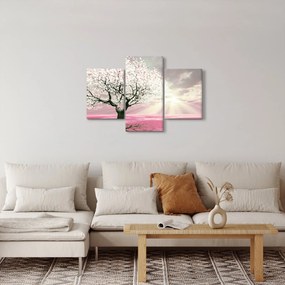Rózsaszín fa képe (90x60 cm)