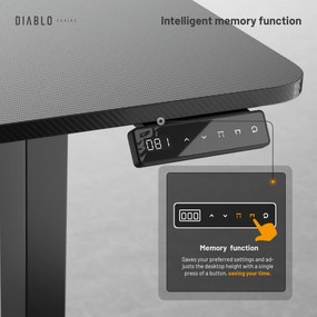 Diablo X-Tensio Állítható Magasságú Íróasztal 1600 Fekete