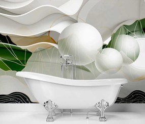 Gario Fotótapéta Absztrakt hullámok, golyók Anyag: Vlies, Méret: 400 x 280 cm