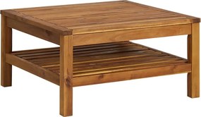 vidaXL tömör akácfa dohányzóasztal 65 x 65 x 35 cm