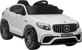 HOMCOM Gyermek Jármű 12V Mercedes-Benz AMG GLC63S COUPE Licencelt Elektromos Autó Távirányítóval Biztonsági Öv 2 x 35W Motor MP337-60 Hónapos Fehér 11