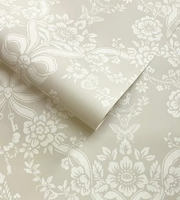 Holden Decor Imaginarium 3 Bow Damask taupe damaszt mintás papír tapéta – 14171